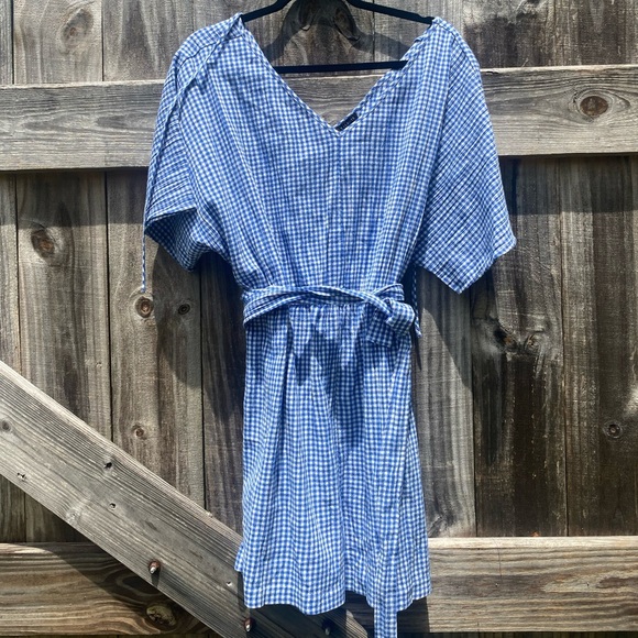 Talbots Blue and White V-Neck shorts jumpsuit romper NWT - Picture 1 of 10
